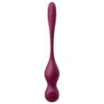 SATISFYER - LOVE BIRDS VARY VIBRATING BALLS FREE APP WINE RED