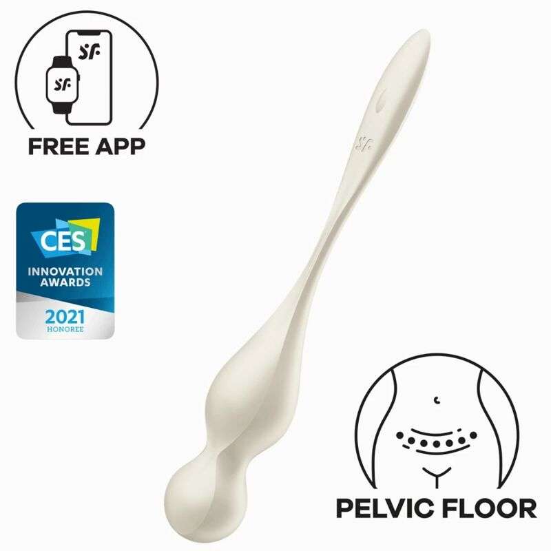 SATISFYER - LOVE BIRDS VIBRATING KEGEL BALLS WHITE SATISFYER - LOVE BIRDS VIBRATING KEGEL BALLS WHITE