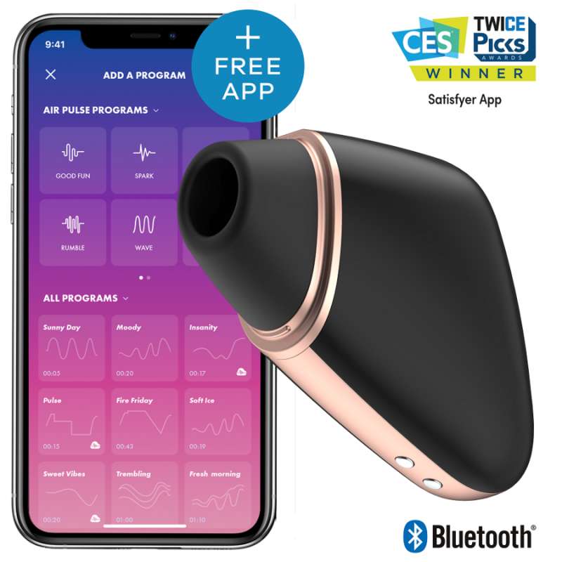 SATISFYER - LOVE TRIANGLE AIR PULSE STIMULATOR & VIBRATOR BLACK SATISFYER - LOVE TRIANGLE AIR PULSE STIMULATOR & VIBRATOR BLACK