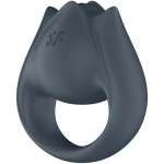 SATISFYER - PERFECT PAIR 2 MULTIVIBRATOR 2 IN 1 PENIS RING AND FINGER STIMULATOR GREY
