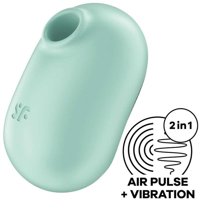 SATISFYER - PRO TO GO 2 DOUBLE AIR PULSE STIMULATOR & VIBRATOR GREEN SATISFYER - PRO TO GO 2 DOUBLE AIR PULSE STIMULATOR & VIBRATOR GREEN