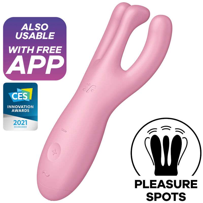 SATISFYER - THREESOME 4 VIBRATOR APP PINK SATISFYER - THREESOME 4 VIBRATOR APP PINK