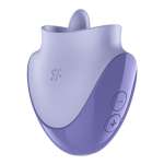 SATISFYER - TONGUE DANCER CLITORAL STIMULATOR WITH VIBRATION AND PULSATIONS LILAC