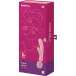 SATISFYER - TRIPLE LOVER RABBIT VIBRATOR MASSAGER PINK