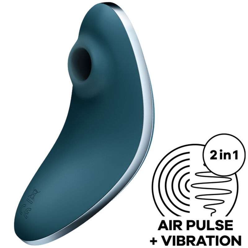 SATISFYER - VULVA LOVER 1 AIR PULSE STIMULATOR & VIBRATOR BLUE SATISFYER - VULVA LOVER 1 AIR PULSE STIMULATOR & VIBRATOR BLUE
