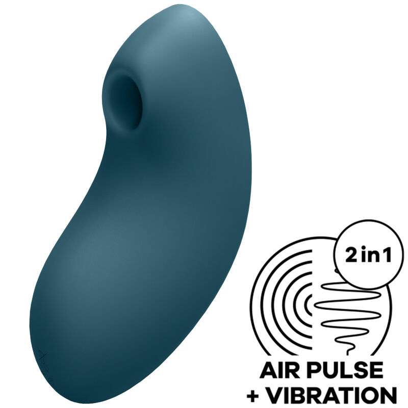 SATISFYER - VULVA LOVER 2 AIR PULSE STIMULATOR & VIBRATOR BLUE SATISFYER - VULVA LOVER 2 AIR PULSE STIMULATOR & VIBRATOR BLUE