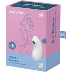 SATISFYER - VULVA LOVER 2 AIR PULSE STIMULATOR & VIBRATOR WHITE