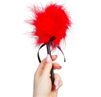 SECRETPLAY - punainen Marabou Duster