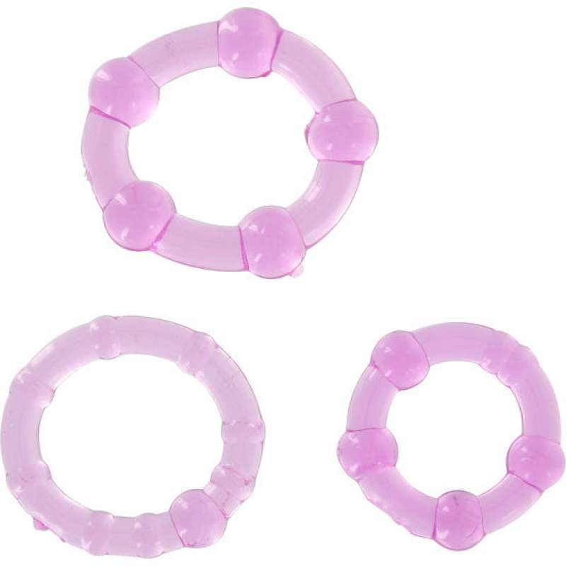 SEVEN CREATIONS - SET OF THREE LILAC PENIS RINGS SEVEN CREATIONS - SET OF THREE LILAC PENIS RINGS