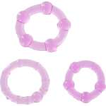 SEVEN CREATIONS - SET OF THREE LILAC PENIS RINGS