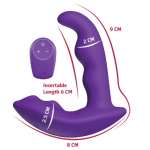 SHE.E.O - ROTATING VIBRATING ANAL STIMULATOR WITH REMOTE CONTROL - PURPLE