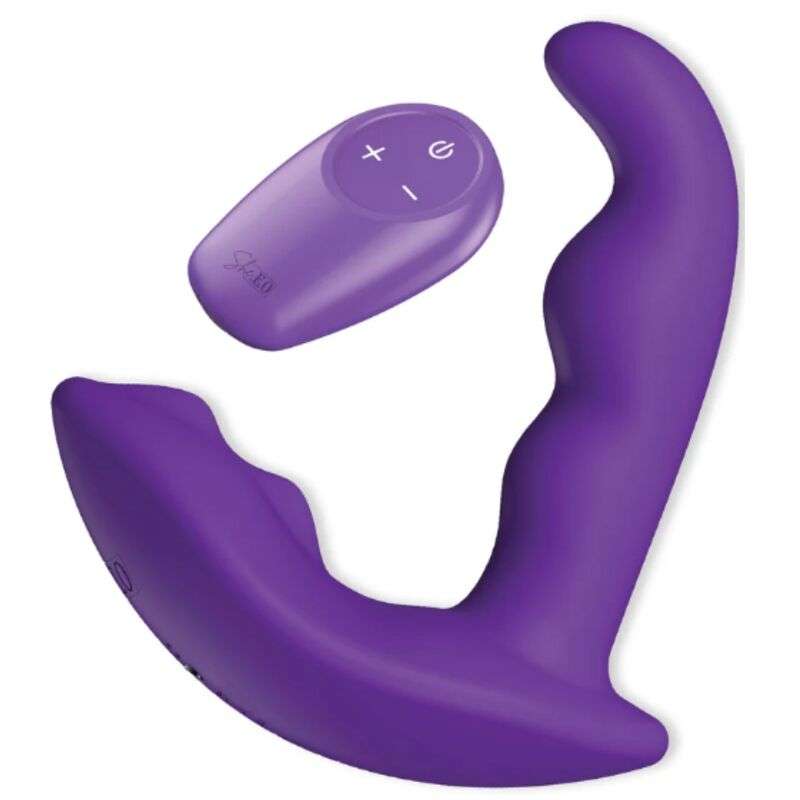 SHE.E.O - ROTATING VIBRATING ANAL STIMULATOR WITH REMOTE CONTROL - PURPLE SHE.E.O - ROTATING VIBRATING ANAL STIMULATOR WITH REMOTE CONTROL - PURPLE