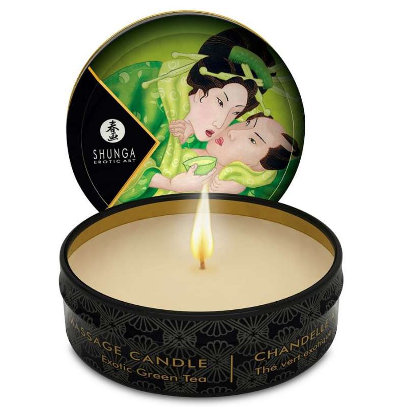SHUNGA - MINI CARESS BY CANDELIGHT MASSAGE CANDLE T GREEN 30 ML SHUNGA - MINI CARESS BY CANDELIGHT MASSAGE CANDLE T GREEN 30 ML