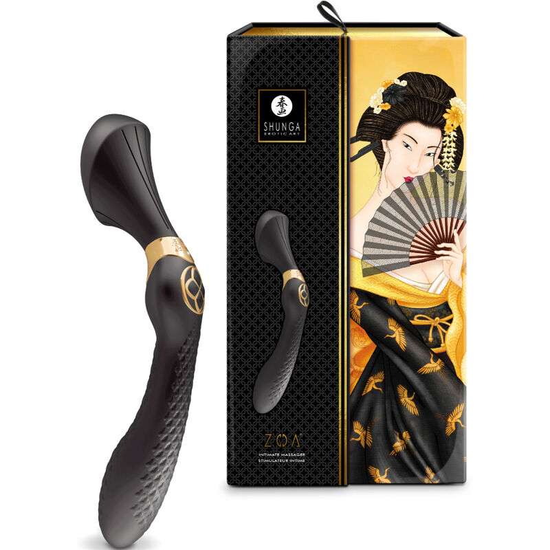 SHUNGA - ZOA INTIMATE MASSAGER BLACK SHUNGA - ZOA INTIMATE MASSAGER BLACK