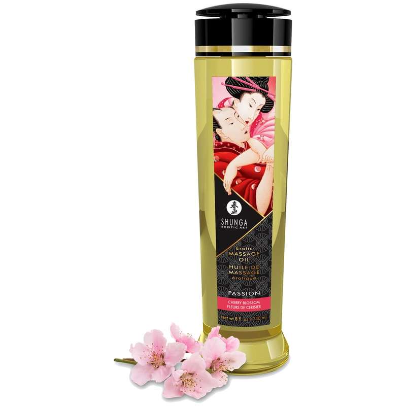 SHUNGA - Passion-hierontaöljy kirsikankukka 240 ml SHUNGA - Passion-hierontaöljy kirsikankukka 240 ml