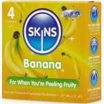SKINS - BANANA PREMIUM CONDOMS PACK 4