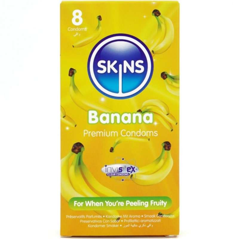 SKINS - BANANA PREMIUM CONDOMS PACK 8 SKINS - BANANA PREMIUM CONDOMS PACK 8