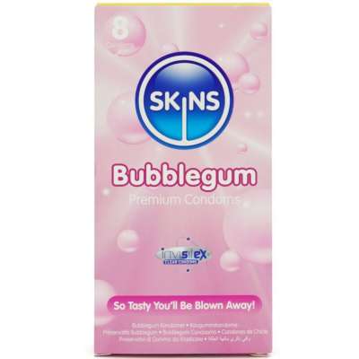 SKINS - BUBBLEGUM PREMIUM CONDOMS PACK 8