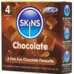 SKINS - CHOCOLATE PREMIUM CONDOMS PACK 4