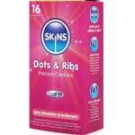 SKINS - DOTS & RIBS PREMIUM CONDOMS PACK 16