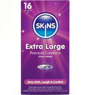 SKINS - EXTRA LARGE PREMIUM CONDOMS PACK 16