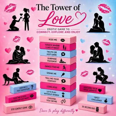 SPICY DEVIL - THE TOWER OF LOVE GAME - BOX OF 48 BLOCKS (ENGLISH VERSION)
