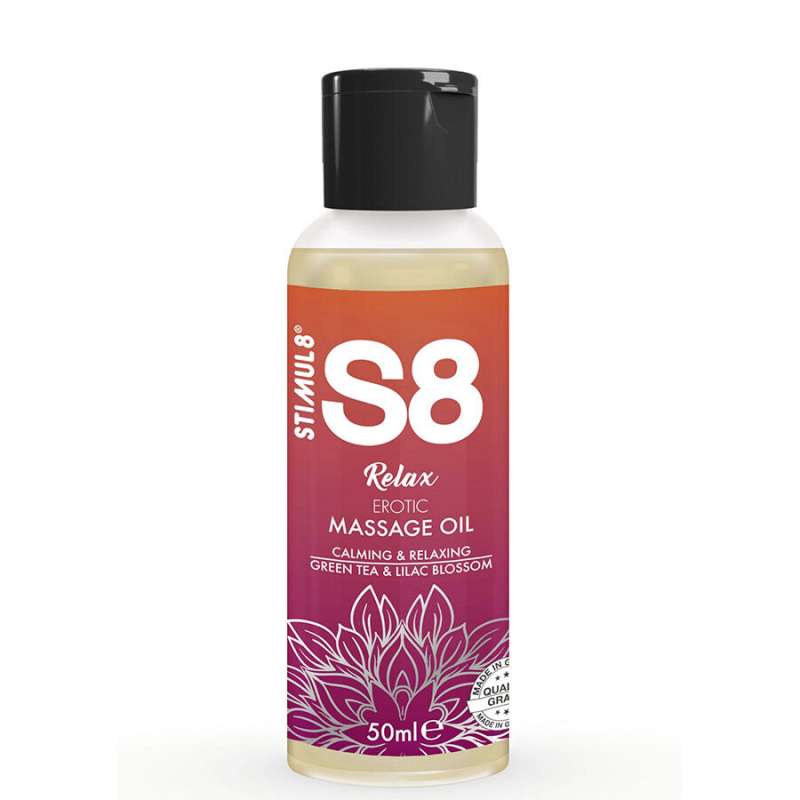 STIMUL8 - S8 RELAX EROTIC MASSAGE OIL GREEN TEA 50 ML