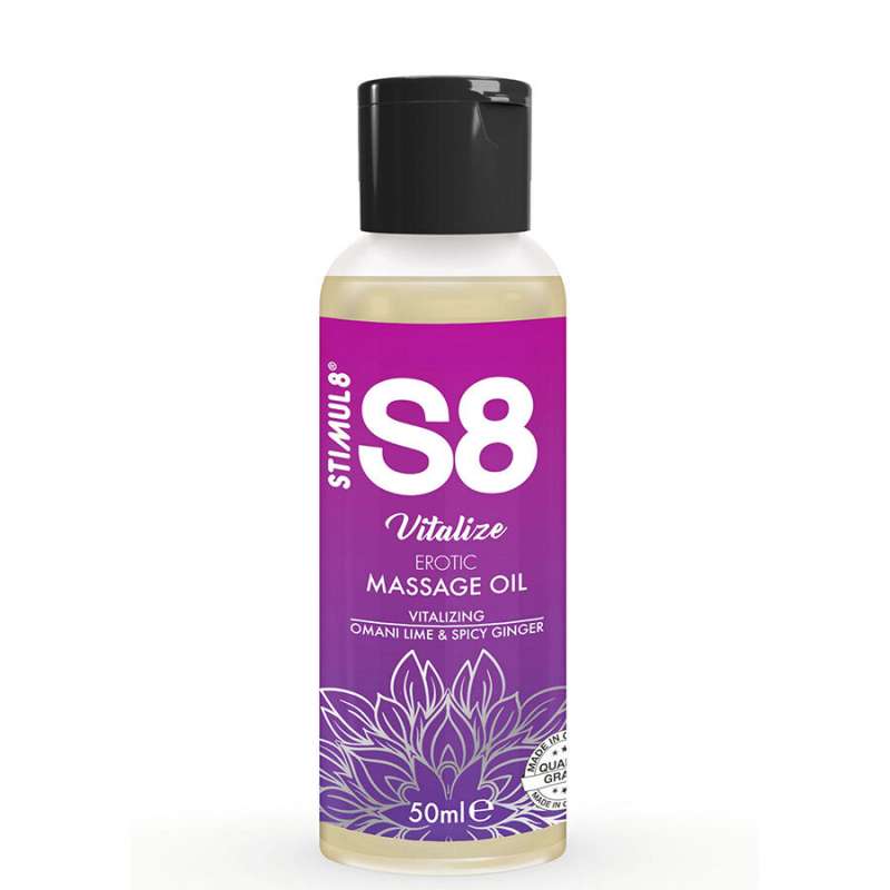 STIMUL8 - S8 VITALIZE EROTIC MASSAGE OIL LIME 50 ML STIMUL8 - S8 VITALIZE EROTIC MASSAGE OIL LIME 50 ML