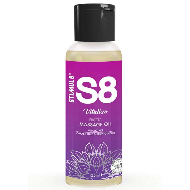 STIMUL8 - S8 VITALIZE LIME MASSAGE OIL 125 ML STIMUL8 - S8 VITALIZE LIME MASSAGE OIL 125 ML