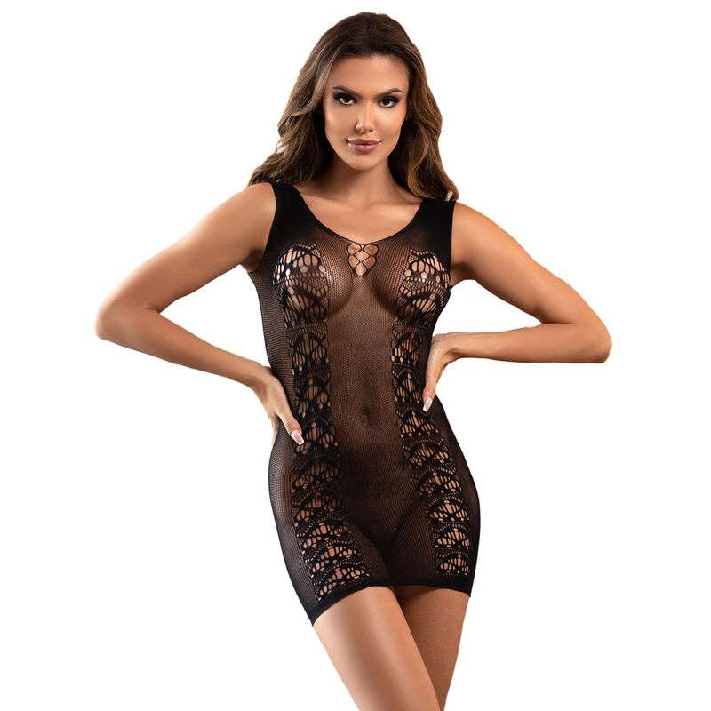 SUBBLIME - 952167 SHORT ELASTIC FISHNET DRESS BLACK ONE SIZE SUBBLIME - 952167 SHORT ELASTIC FISHNET DRESS BLACK ONE SIZE