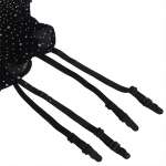 SUBBLIME - 952174 FISHNET BODYSTOCKING WITH GLOVES AND DIAMONDS BLACK ONE SIZE