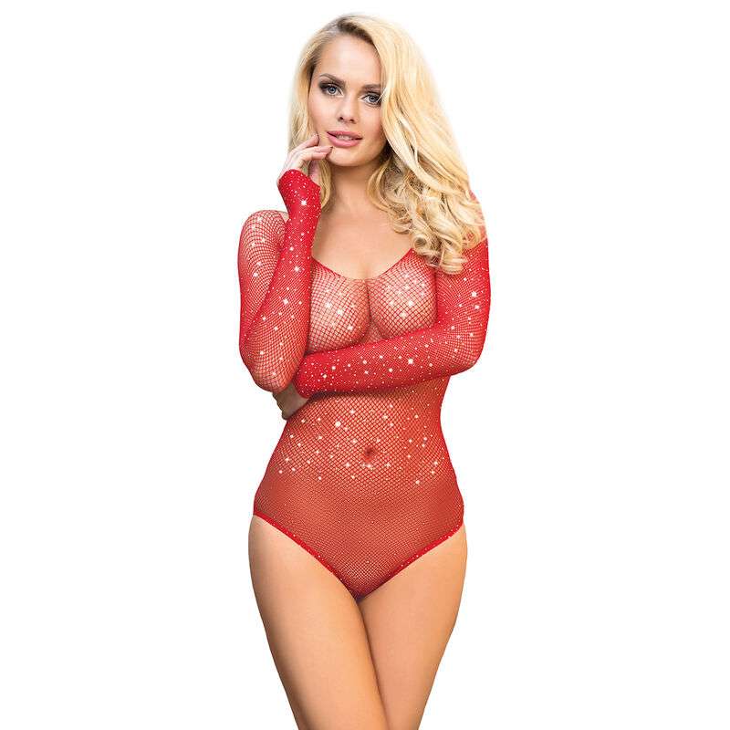SUBBLIME - 952303 SHINY GRILL BODY WITH OFF SHOULDERS LONG SLEEVE RED ONE SIZE SUBBLIME - 952303 SHINY GRILL BODY WITH OFF SHOULDERS LONG SLEEVE RED ONE SIZE