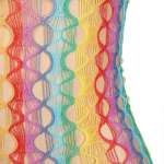 SUBBLIME - 952365 RAINBOW BARE SHOULDER FISHNET DRESS ONE SIZE