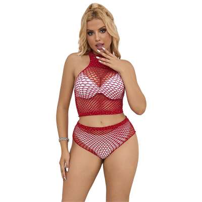SUBBLIME - 952402 FISHNET SET WITH PINK DIAMONDS ONE SIZE SUBBLIME - 952402 FISHNET SET WITH PINK DIAMONDS ONE SIZE