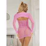 SUBBLIME - 952471 PINK FISHNET DRESS ONE SIZE