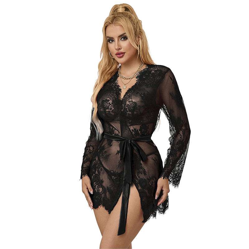 SUBBLIME - 953751 LACE NIGHTGOWN + THONG BLACK S/M SUBBLIME - 953751 LACE NIGHTGOWN + THONG BLACK S/M