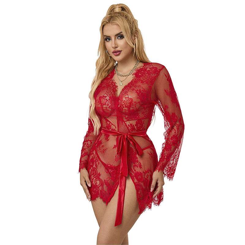 SUBBLIME - 953782 LACE NIGHTGOWN + THONG RED L/XL SUBBLIME - 953782 LACE NIGHTGOWN + THONG RED L/XL