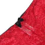 SUBBLIME - 953904 SILK AND LACE NIGHTGOWN + PANTIES RED L/XL