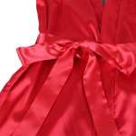 SUBBLIME - 954017 LACE SHEER BACK CAMISOLE + THONG RED/BLACK S/M