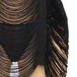 SUBBLIME - 954239 STRAPPY DRESS + THONG BLACK L/XL