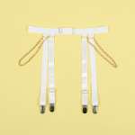 SUBBLIME - 954291 BODY WITH CHAINS + GARTER BELT WHITE L/XL