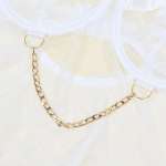 SUBBLIME - 954291 BODY WITH CHAINS + GARTER BELT WHITE L/XL
