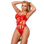 SUBBLIME - 954475 SEXY OPENWORK BODY WITH BOW RED L/XL