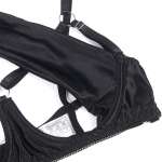 SUBBLIME - 955205 BRA SET WITH ADJUSTABLE BLACK BOW L/XL