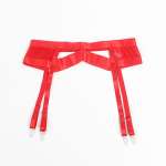 SUBBLIME - 955250 RED BONDAGE BRA WITH GARTER SET S/M