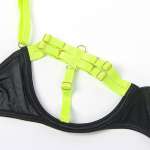 SUBBLIME - 955274 BRA SET WITH NECKLACE AND LEG DETAILS FLUORESCENT GREEN S/M