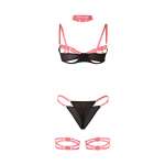 SUBBLIME - 955298 BRA SET WITH NECKLACE AND LEG DETAILS FLUORESCENT PINK S/M