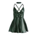 SUBBLIME - 955441 DRESS WITH GREEN LEATHER STRAPS L/XL
