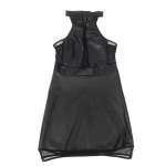 SUBBLIME - 955472 HALTER NECK DRESS WITH TRANSPARENCIES BLACK S/M