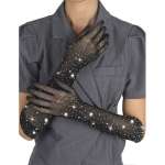 SUBBLIME - 957469SHINE TRANSPARENT GLOVES BLACK S/M